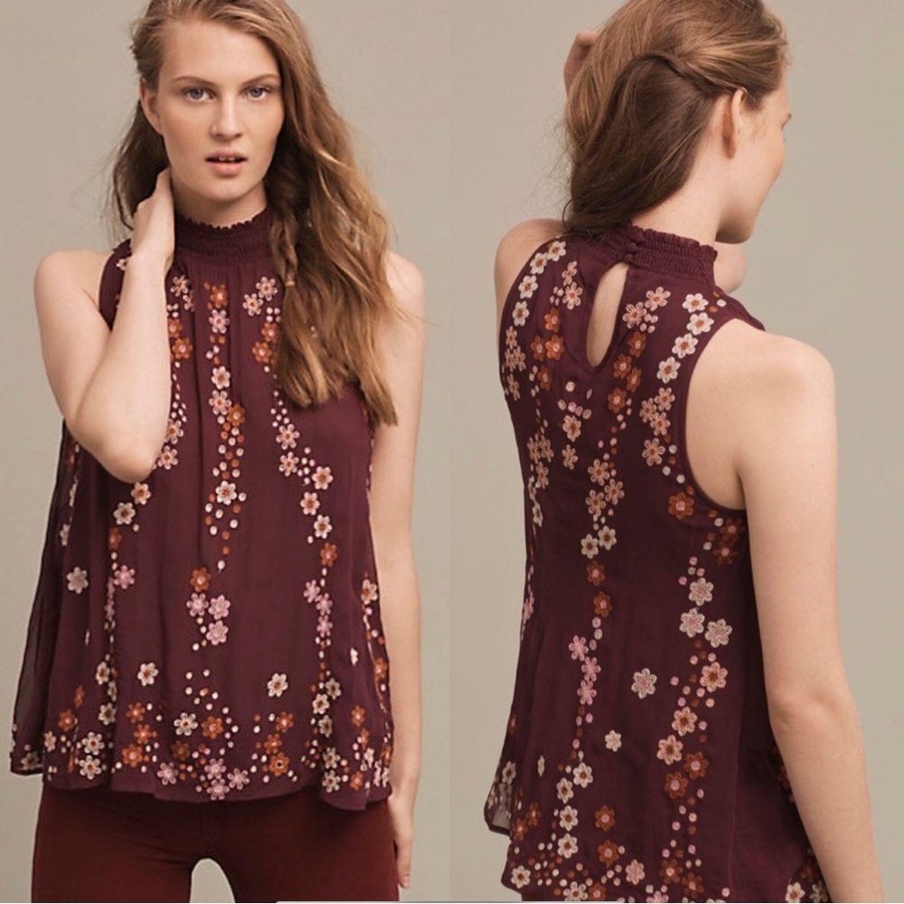Anthropologie Floreat Daisy Chain Blouse XS